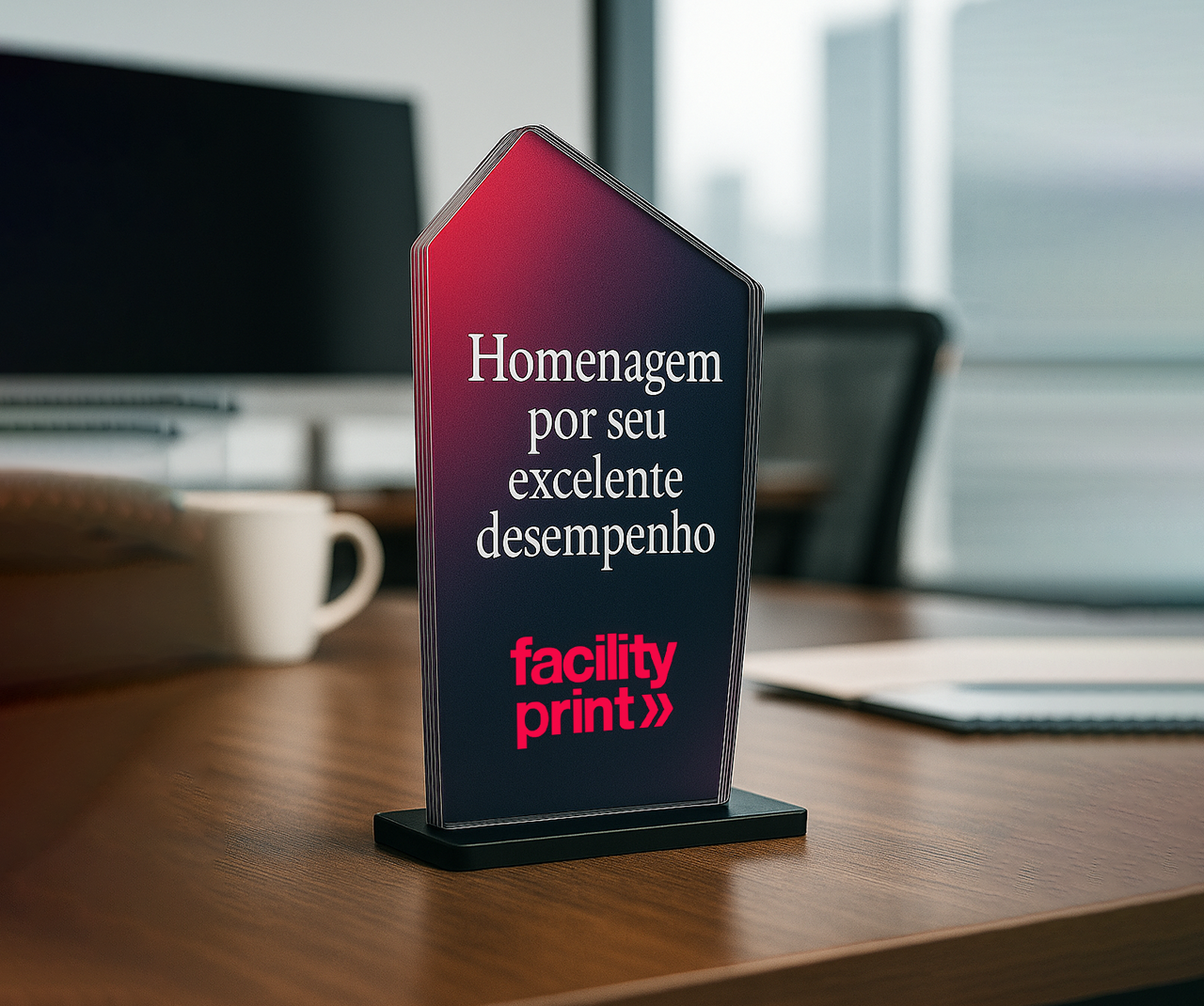 Troféu de acrílico